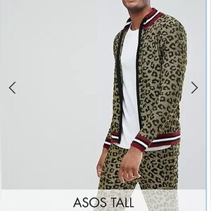 ASOS two piece gold leopard track suit. Size men’s tall small.